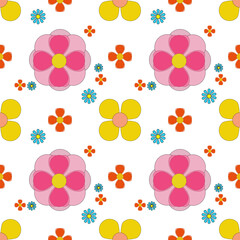 seamless pattern with flowers