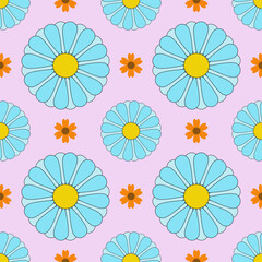 Decorative Floral Background with Cute Style