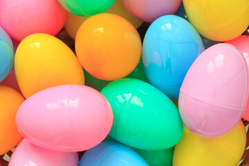 Colorful background of Easter eggs collection