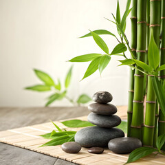 serene bamboo still life tranquility and natural