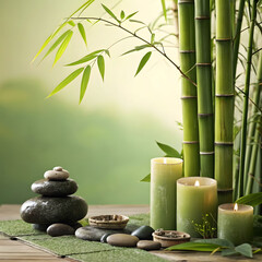serene bamboo still life tranquility and natural