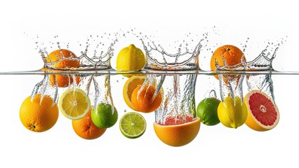 Fresh Fruit and Juice Splashing.