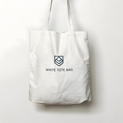white tote bag mockup with logo
