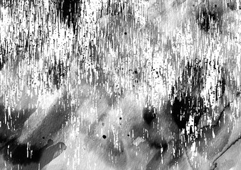 スタイリッシュな和モダン背景・インクの垂れと飛沫・重厚感のある白黒スプラッシュグラフィック