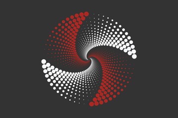 Dotted spiral vortex royalty free vector