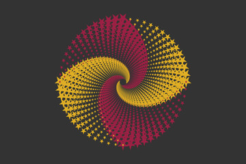 Dotted spiral vortex royalty free vector