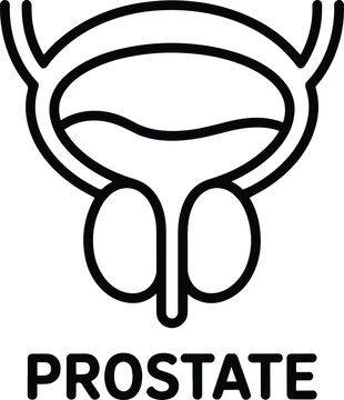 Prostate gland icon medical health concept