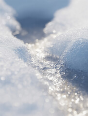 雪解けの川のせせらぎ