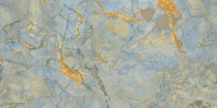 Blue marble texture background with high resolution, Italian marble slab with golden veins, Closeup surface grunge stone texture, Polished natural granite marbel