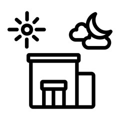 Fototapeta premium city nightscape Line Icon