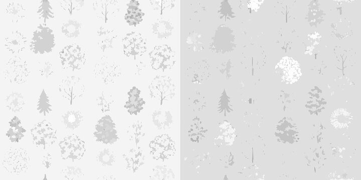 Subtle grayscale pattern of trees and foliage a minimalist woodland texture