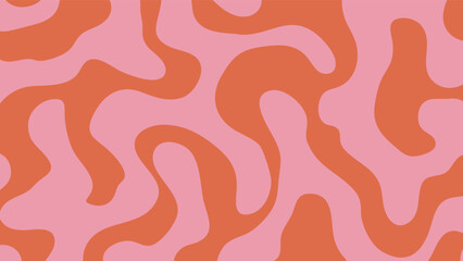 Wavy pink and orange pattern