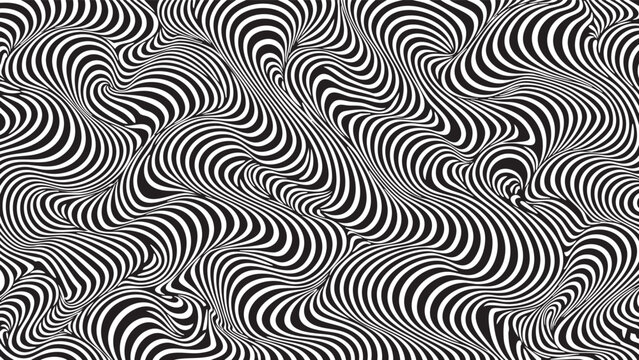 Dynamic black and white swirls