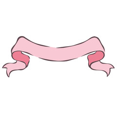 pink ribbon on white background