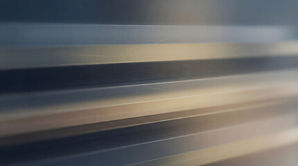 Abstract metallic horizontal corrugated lines modern surface background texture reflection silver gray color palette