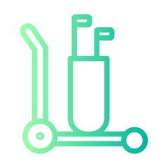 golf bag gradient icon