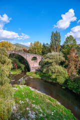 Fototapeta premium San Juan de las Abadesas is a municipality in Catalonia, Spain. Belonging to the province of Gerona in the Ripolles region