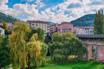 Fototapeta premium San Juan de las Abadesas is a municipality in Catalonia, Spain. Belonging to the province of Gerona in the Ripolles region