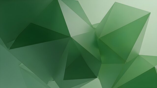 Fondo verde poligonal abstracto