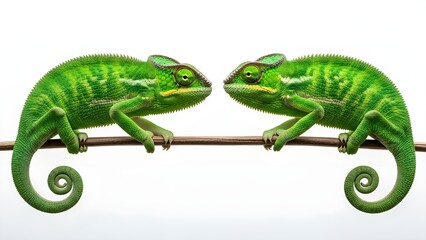 Obraz premium camaleón verde - Chamaeleo calyptratus