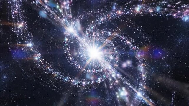 Floating Light Trails in a Cosmic Swirl