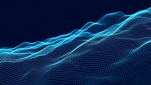 hermoso fondo de tecnolog&iacute;a de onda abstracta con concepto corporativo de efecto digital de luz azul