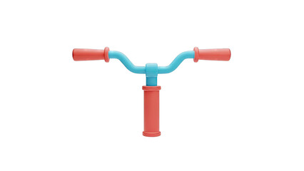 Blue and Red Scooter Handlebars