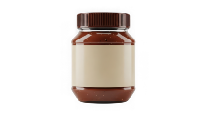 Brown sauce bottle with blank label