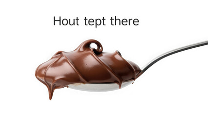 Chocolate dripping from a spoon
