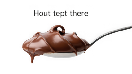 Chocolate dripping from a spoon