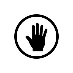 Obraz premium flat icon about hand pose mono color vector design on transparant background