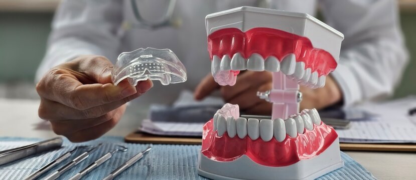 Dental mouth guard made of silicone