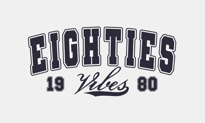 Retro Vintage College Varsity Typography T-shirt and Poster Graphic Template Vector