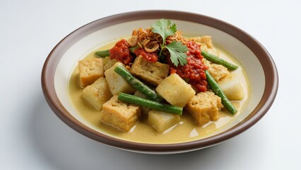 Lontong Sayur - Indonesian Rice Cakes with Vegetable Curry