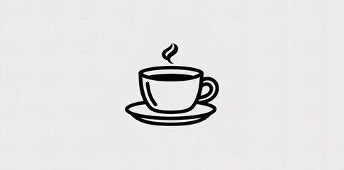 Steaming Coffee Cup Minimalist Icon