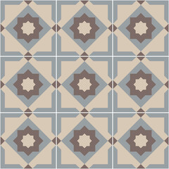 Repeatable tile pattern featuring geometric shapes and an arabesque star motif