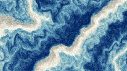 Abstract Pattern Texture With Blue Beige Swirls For Backgrounds And Design Projects