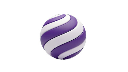 3D Rendered Easter Egg with Purple and White Swirl Pattern