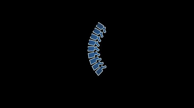 Human Spine Glow Line Icon