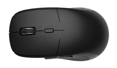 3d black computer mouse transparent background cutout png