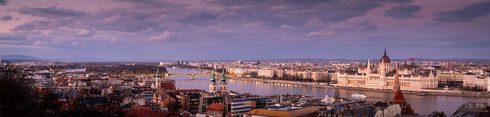 The city of Budapest in panorama