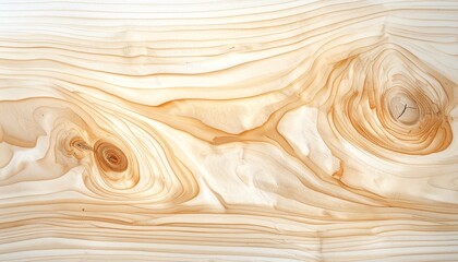 Light Natural Wood Texture Background with Soft Grain and Knots