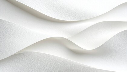 Abstract White Paper Texture with Elegant Curving Layers and Shadows