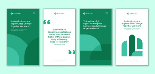 Hand Drawn Social Justice Flat Cartoon Illustration for Creative Social Media Stories