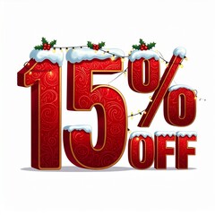 christmas sale sign 3d discount coupon text 