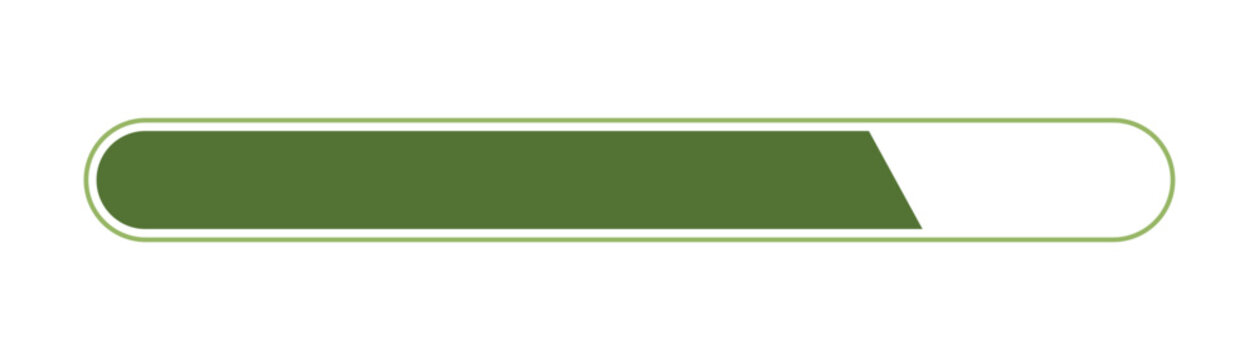 Half Filled Progress Bar, loading or progress indicator in flat design, isolated PNG