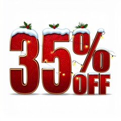 christmas sale sign 3d discount coupon text 