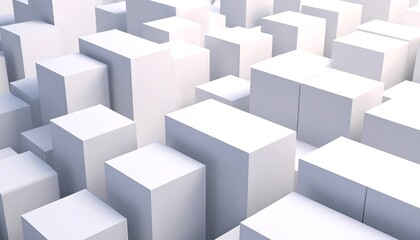 Abstract 3D geometric shapes with light and shadow.