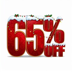 christmas sale sign 3d discount coupon text 