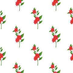 Flower vector seamless pattern illustration floral background 
